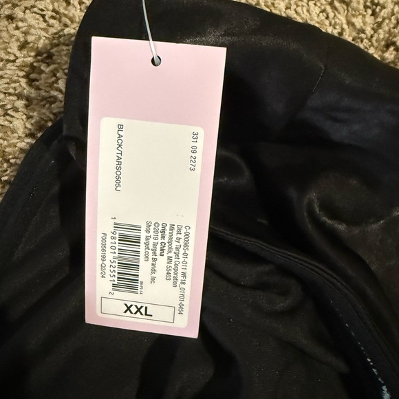 Elegant Black Satin Strapless Dress - Picture 4 of 5